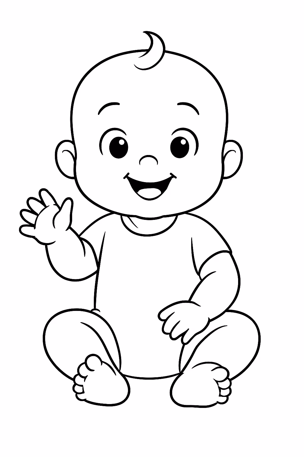Bebe de meses para colorir — desenho para imprimir