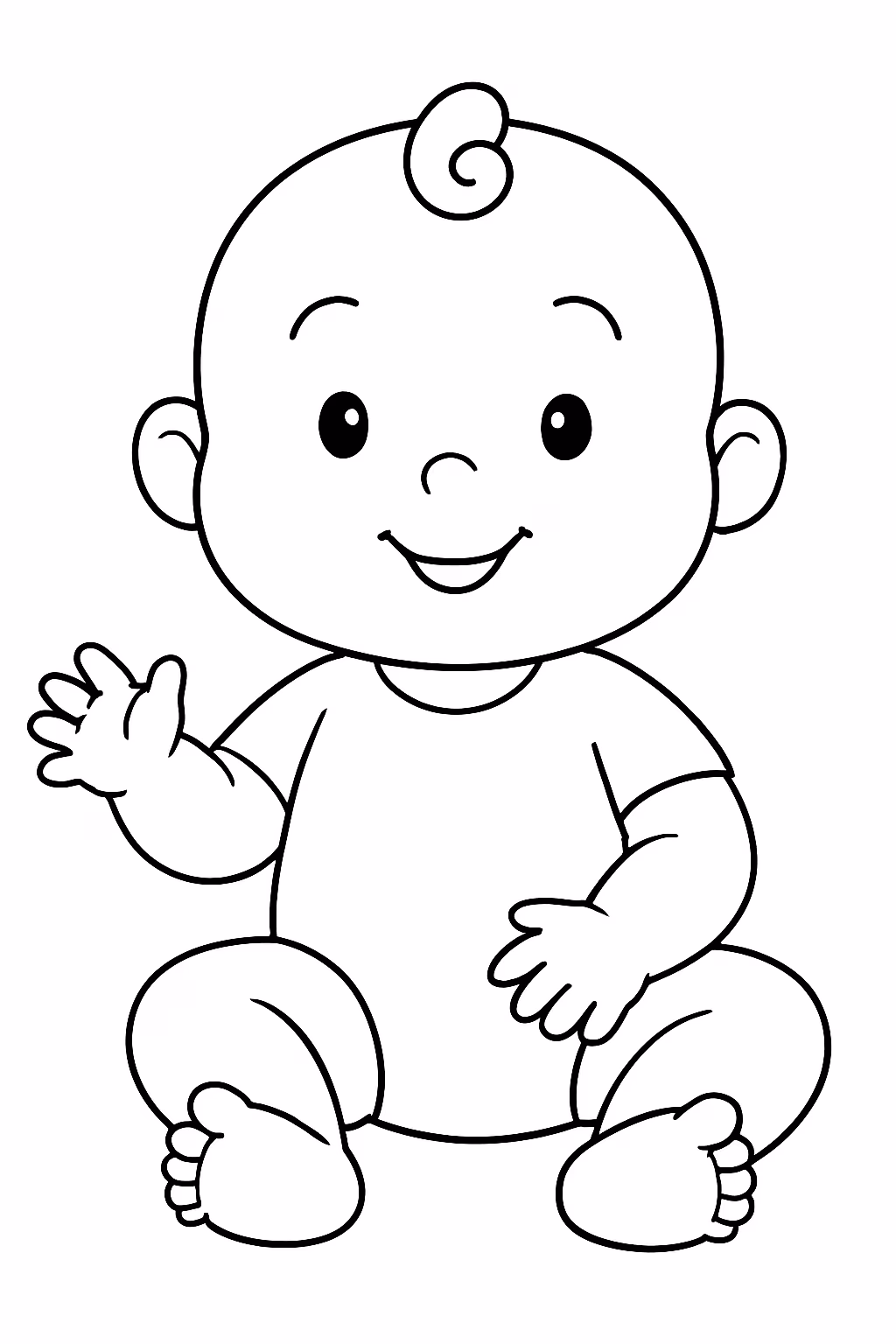 Bebe para colorir — desenho para imprimir