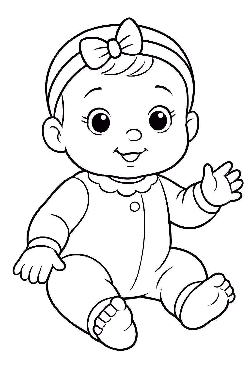 Bebe reborne para colorir — desenho para imprimir