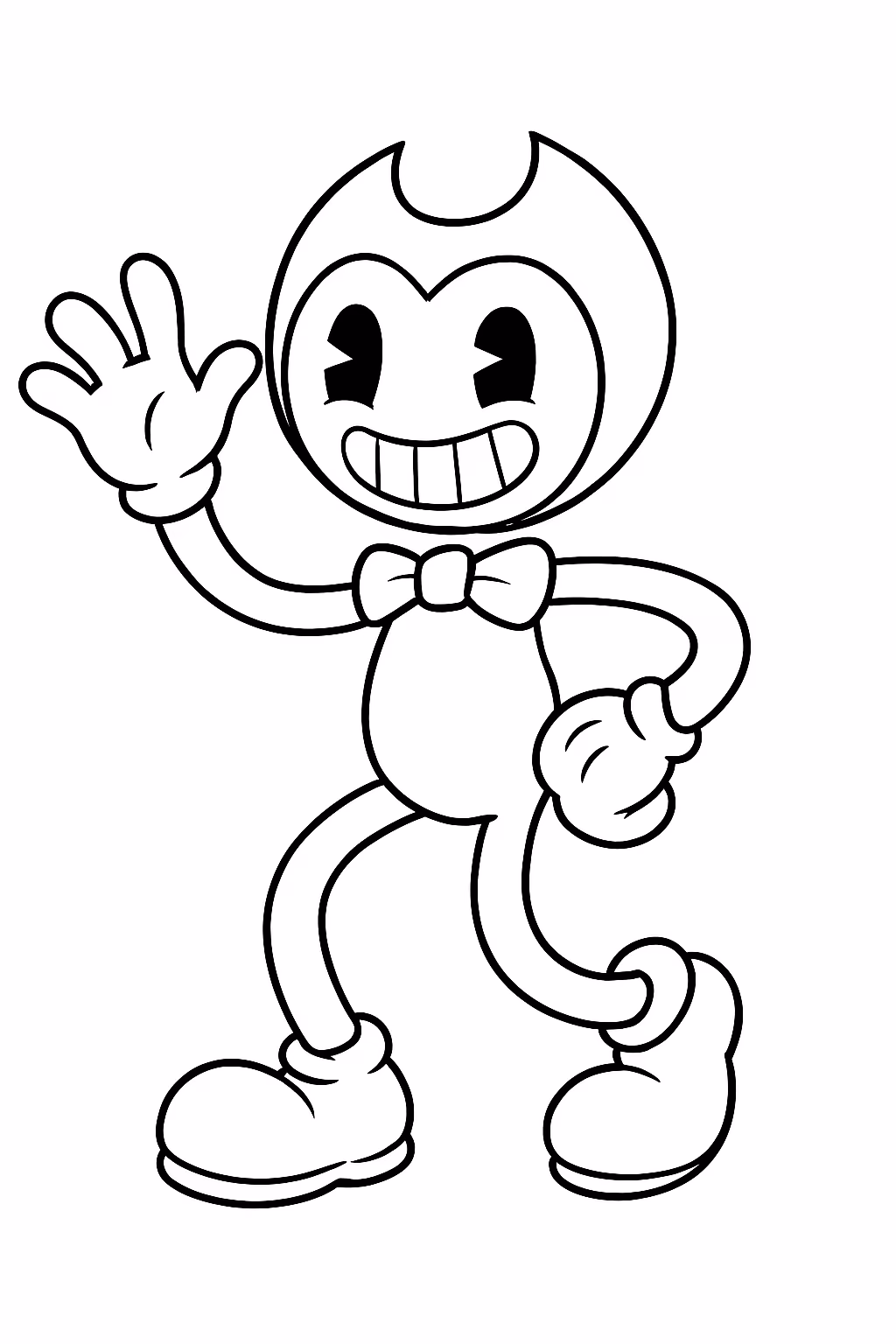 Bendy para colorir — desenho para imprimir
