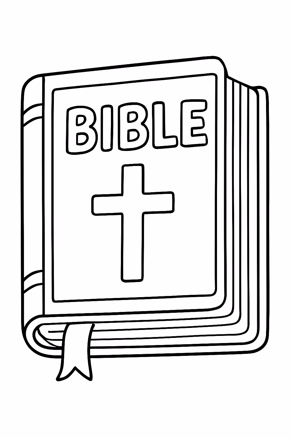 Biblia para colorir — desenho para imprimir