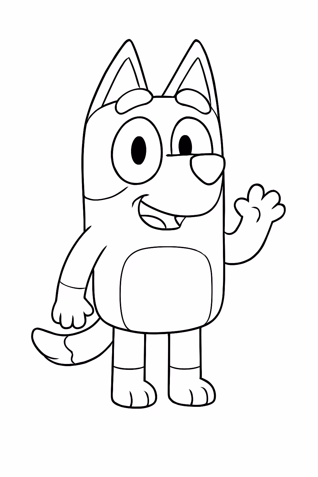 Bluey em manga para colorir — desenho para imprimir