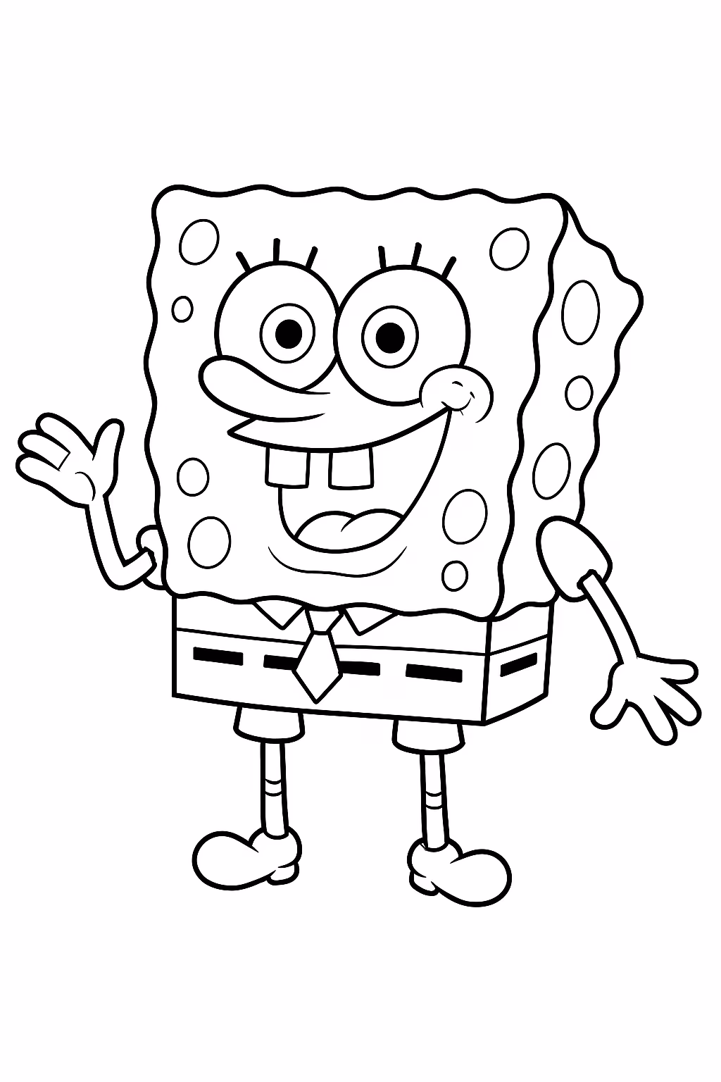 Bob esponja para colorir — desenho para imprimir