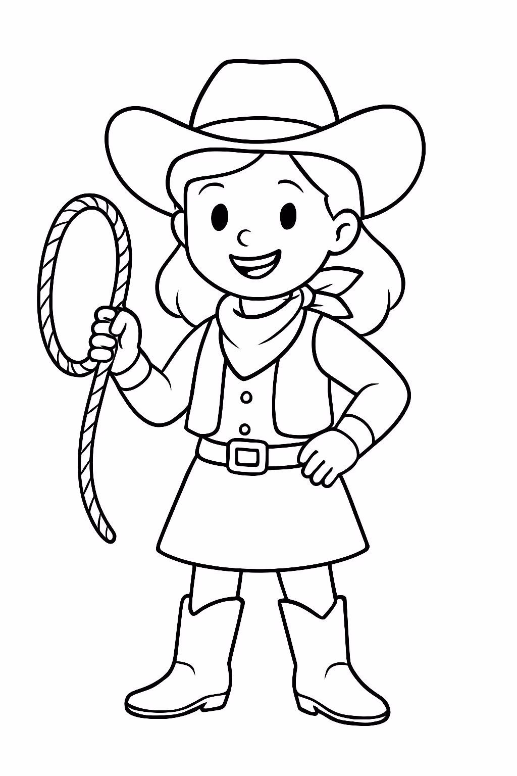 Boiadeirinha para colorir — desenho para imprimir