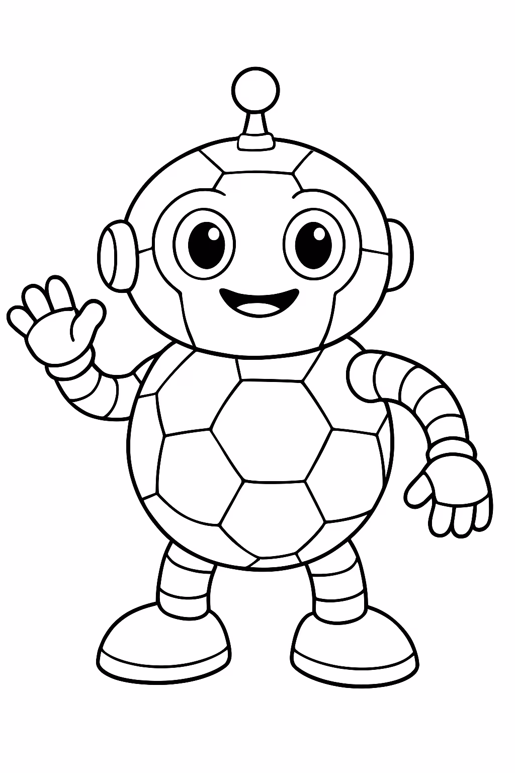 Bola robo para colorir — desenho para imprimir