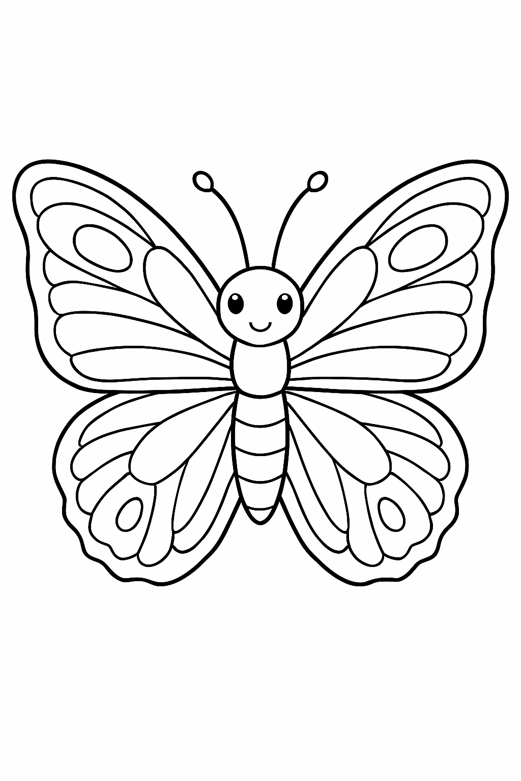 Borboleta detalhada e bonita para colorir — desenho para imprimir