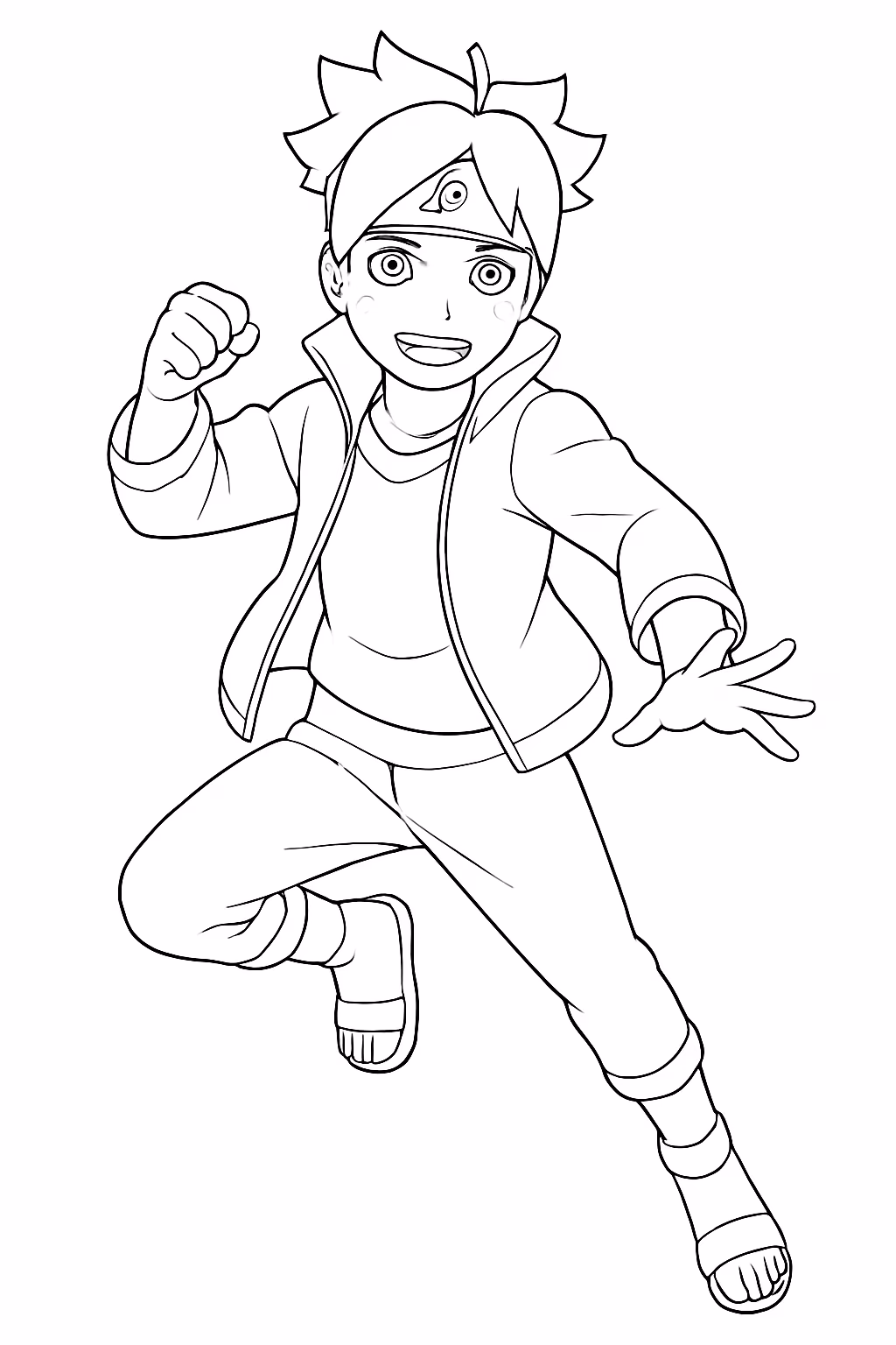 Boruto para colorir — desenho para imprimir
