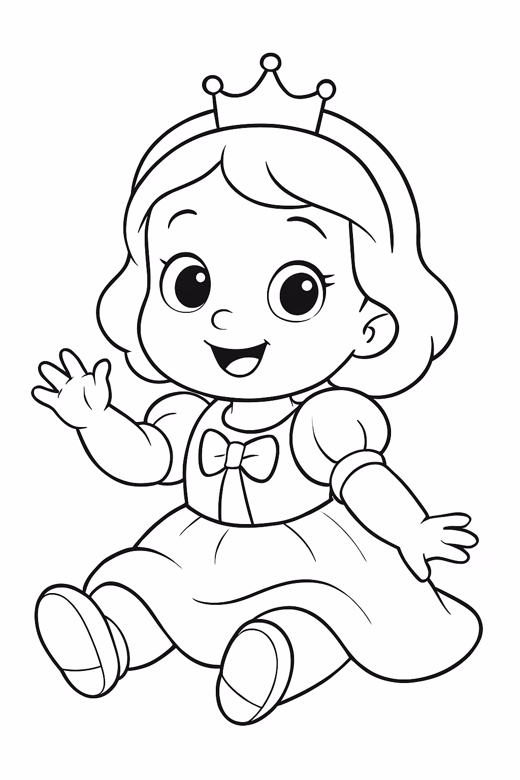 Branca de neve baby para colorir — desenho para imprimir