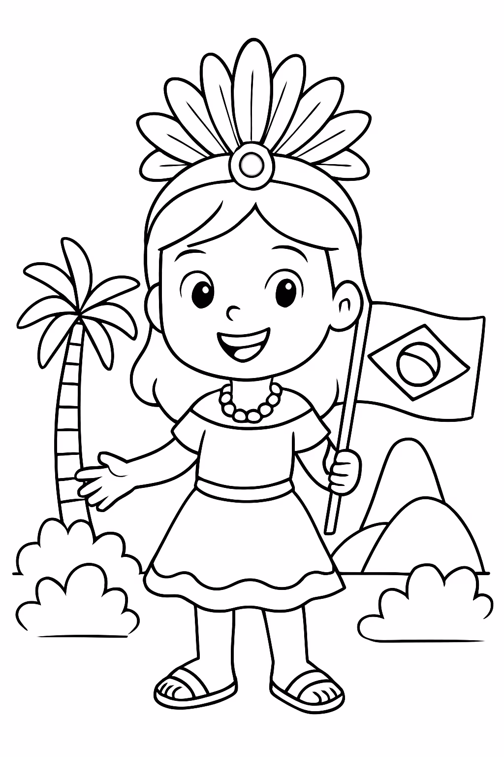 Brasil para colorir — desenho para imprimir