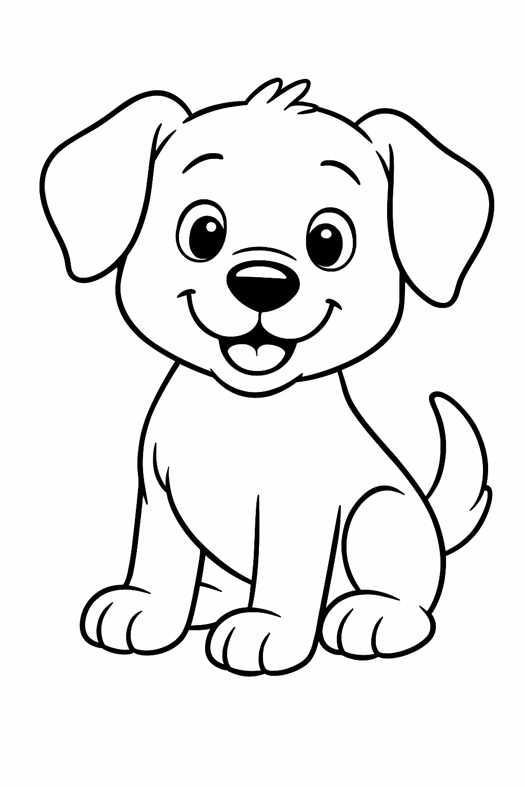 Cachoro para colorir — desenho para imprimir