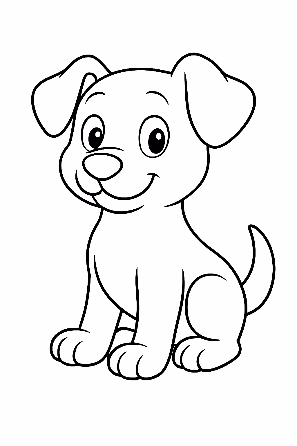 Cachorro para colorir — desenho para imprimir
