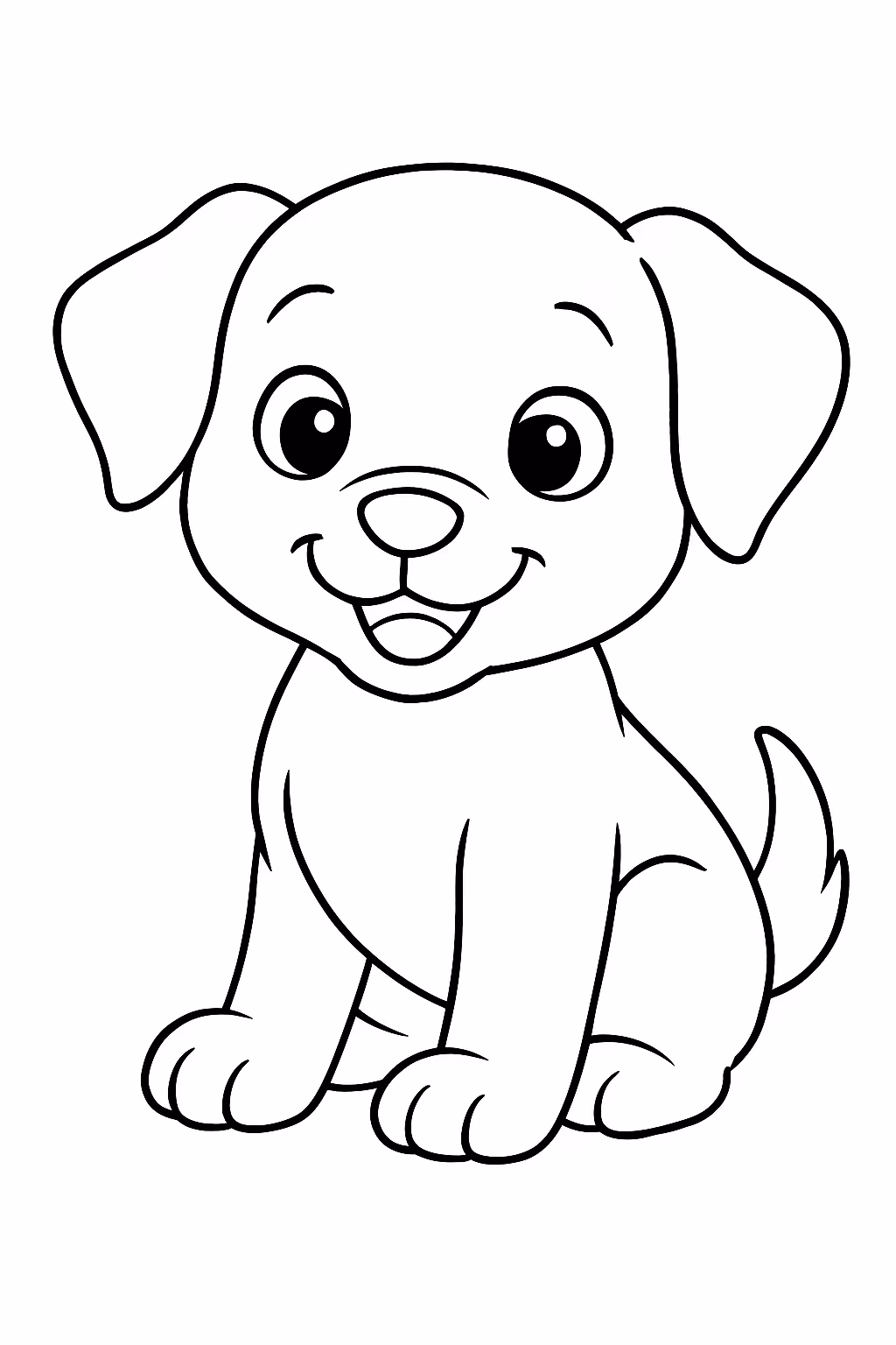Cachorro filhote para colorir — desenho para imprimir