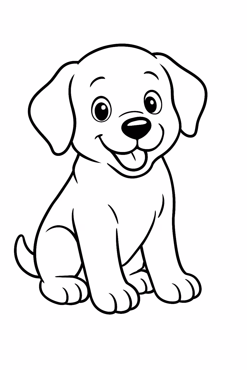 Cachorro realista para colorir — desenho para imprimir