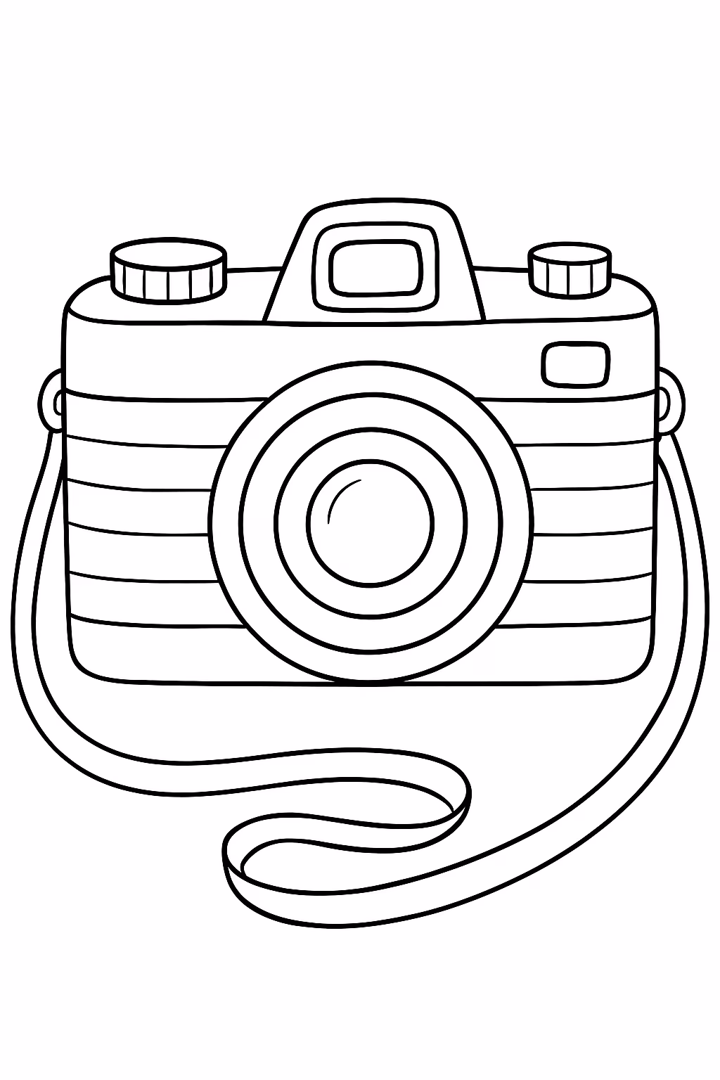 Camera antiga para colorir — desenho para imprimir