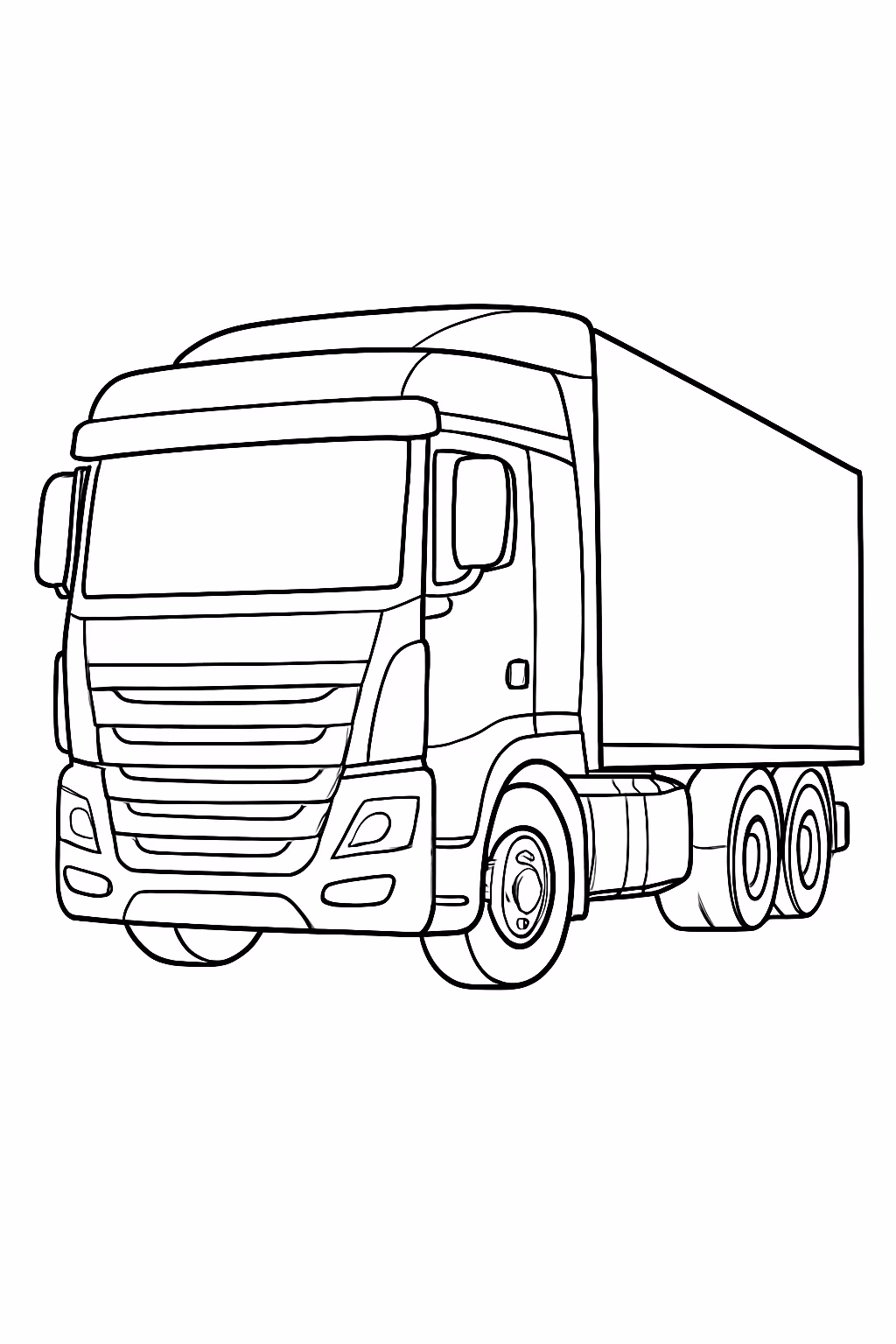 Caminhao escania realista para colorir — desenho para imprimir