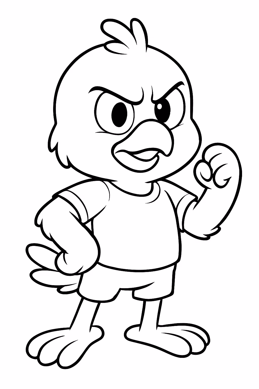 Canarinho pistola mascote brasil para colorir — desenho para imprimir