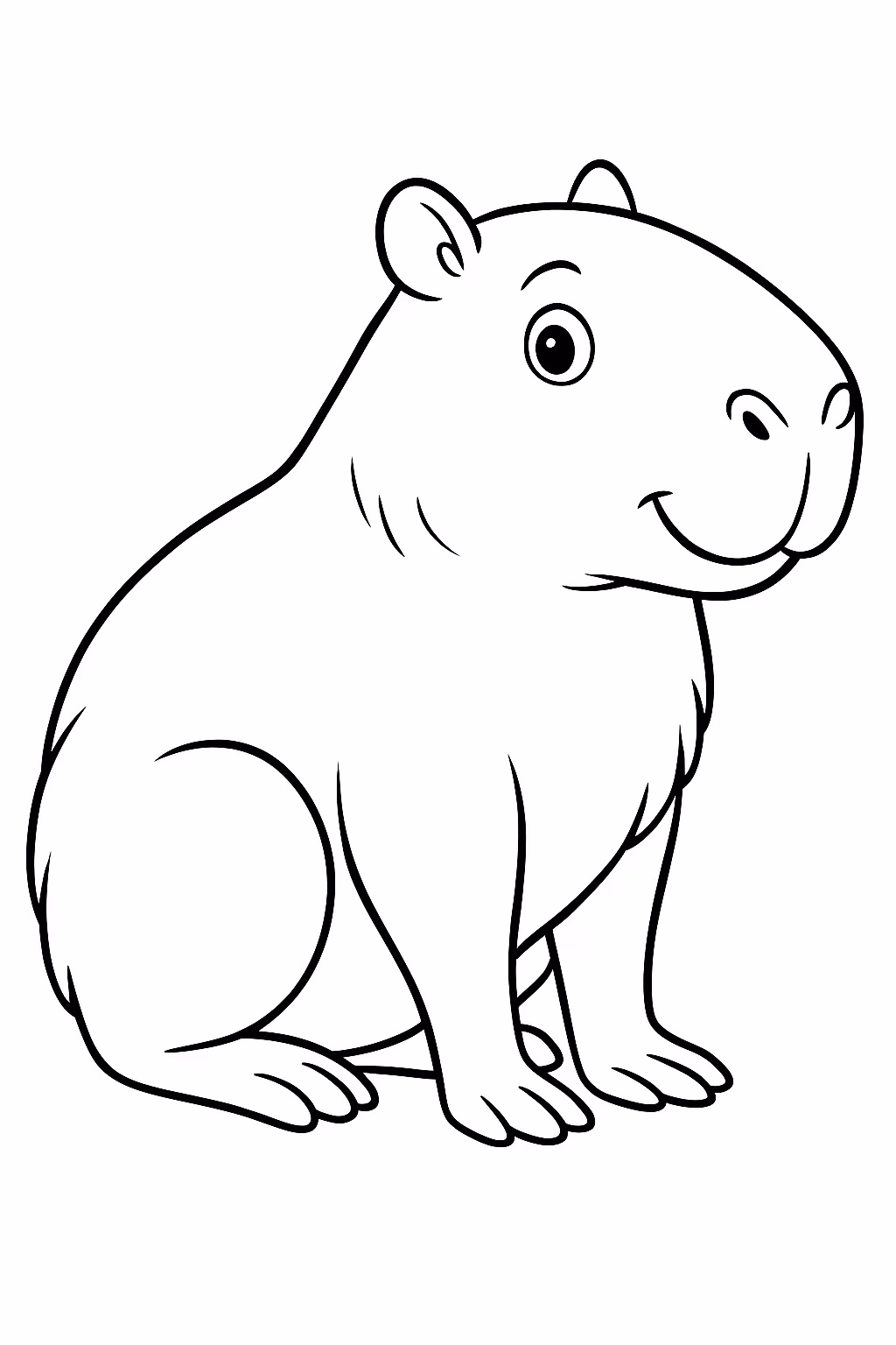 Capivara para colorir — desenho para imprimir