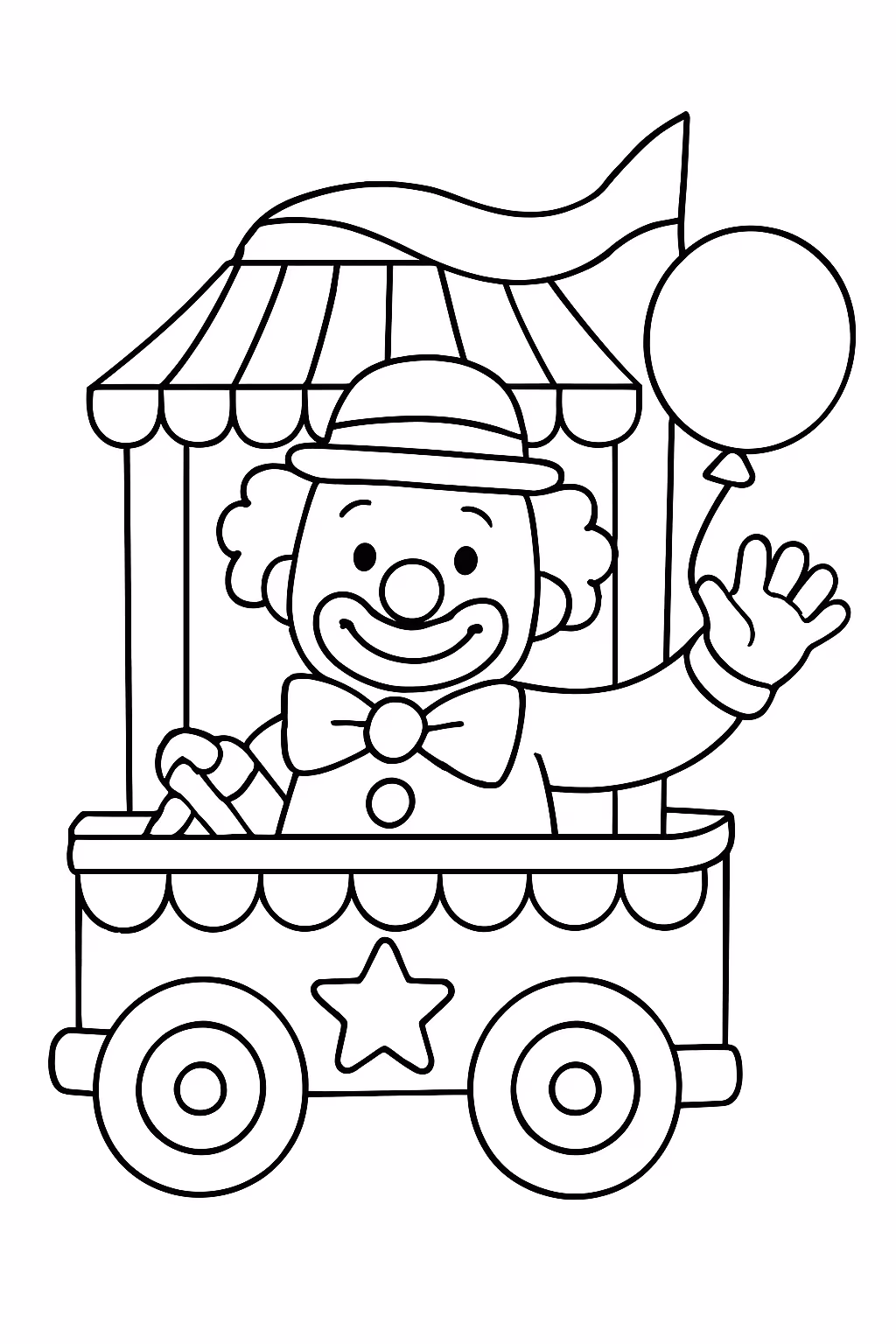 Carreta da alegria para colorir — desenho para imprimir