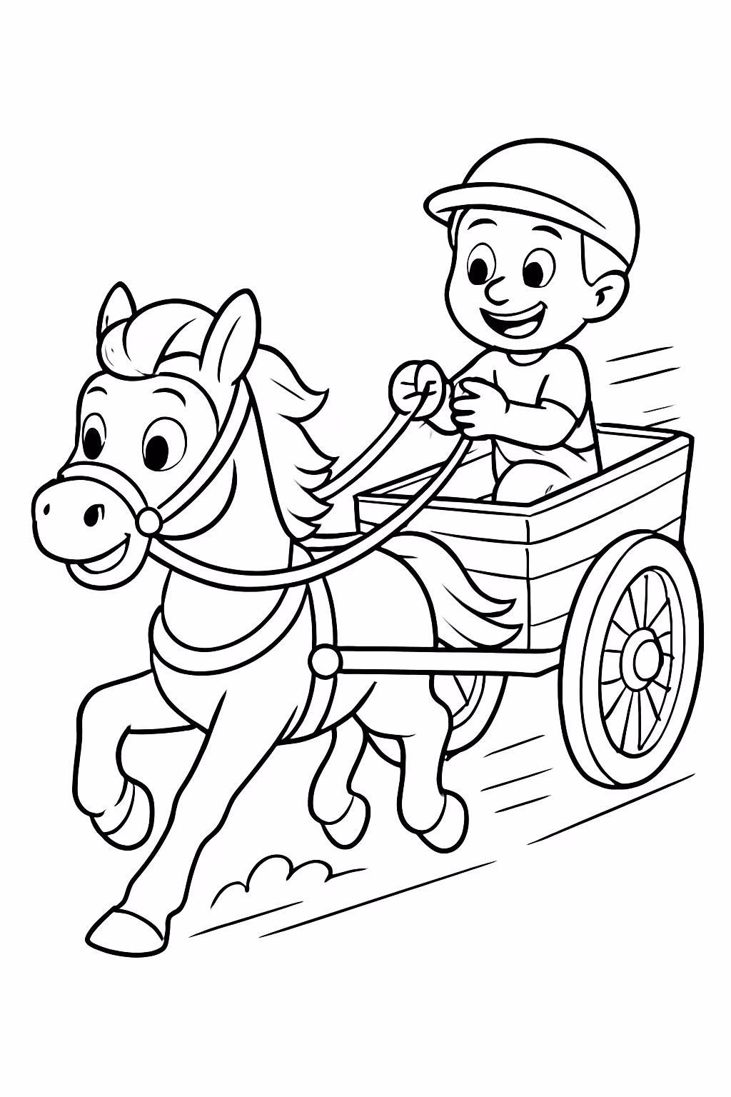 Carreta em uma corrida para colorir — desenho para imprimir