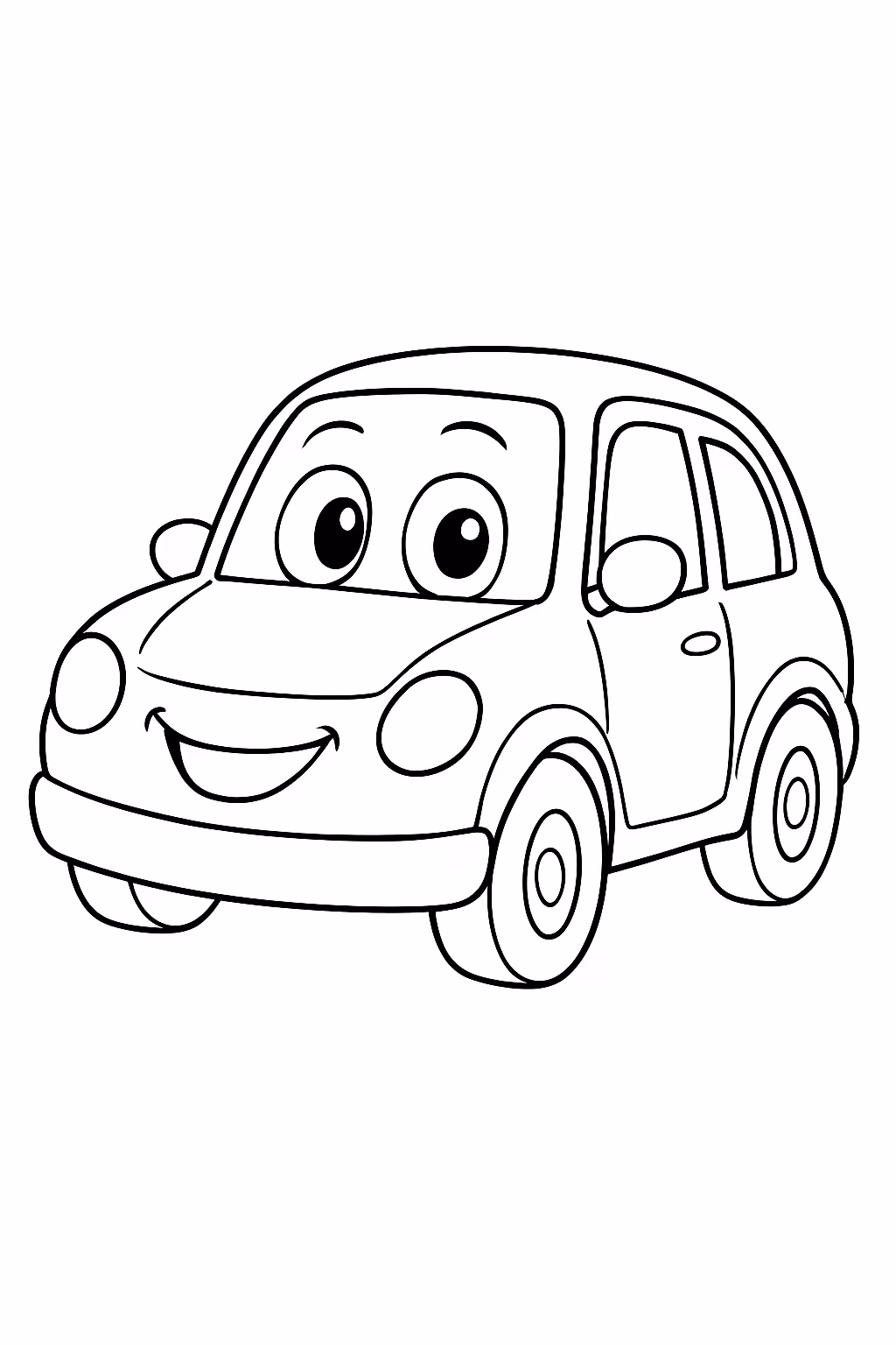 Carro para colorir — desenho para imprimir