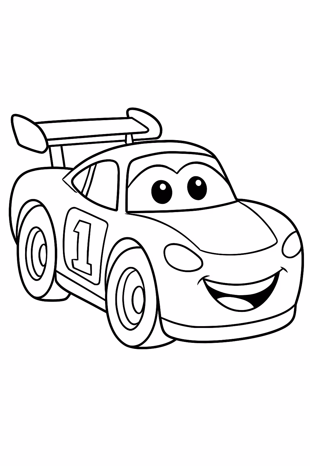 Carro de corrida para colorir — desenho para imprimir