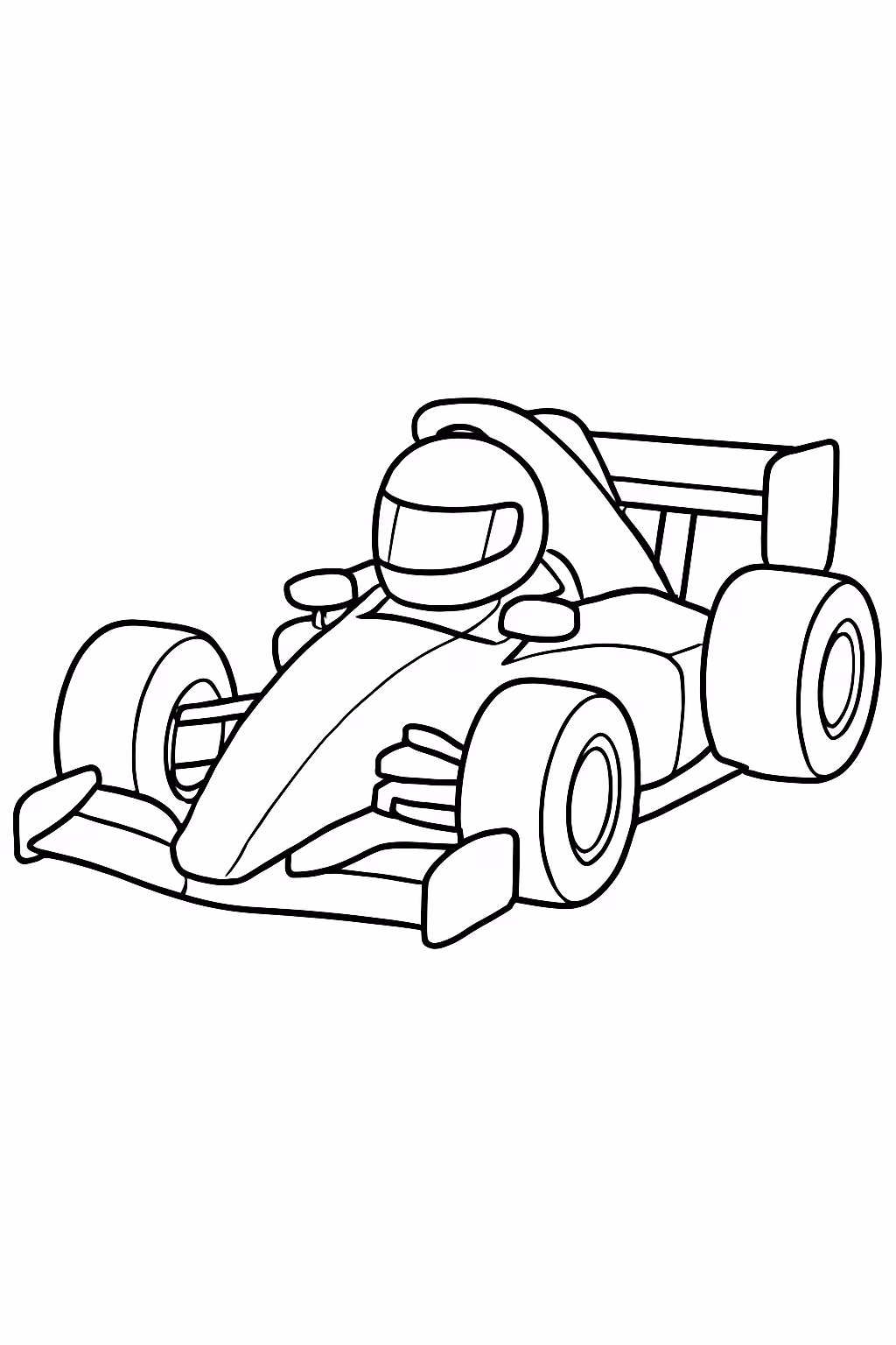 Carro de formula para colorir — desenho para imprimir