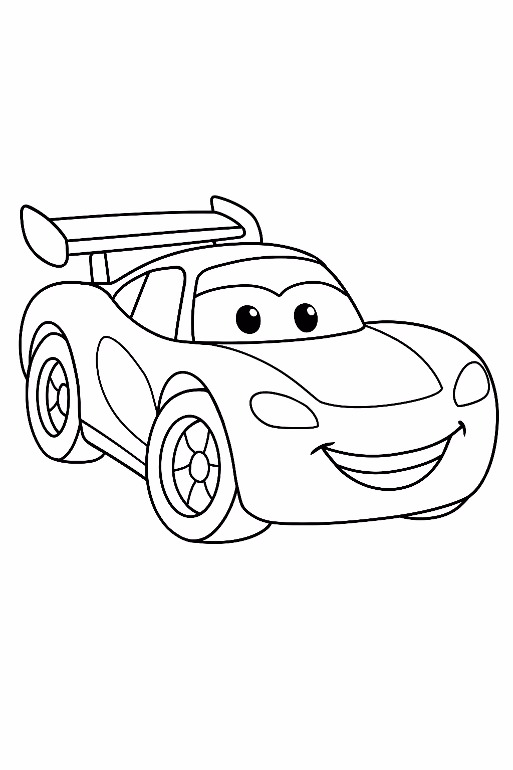 Carro rapido para colorir — desenho para imprimir