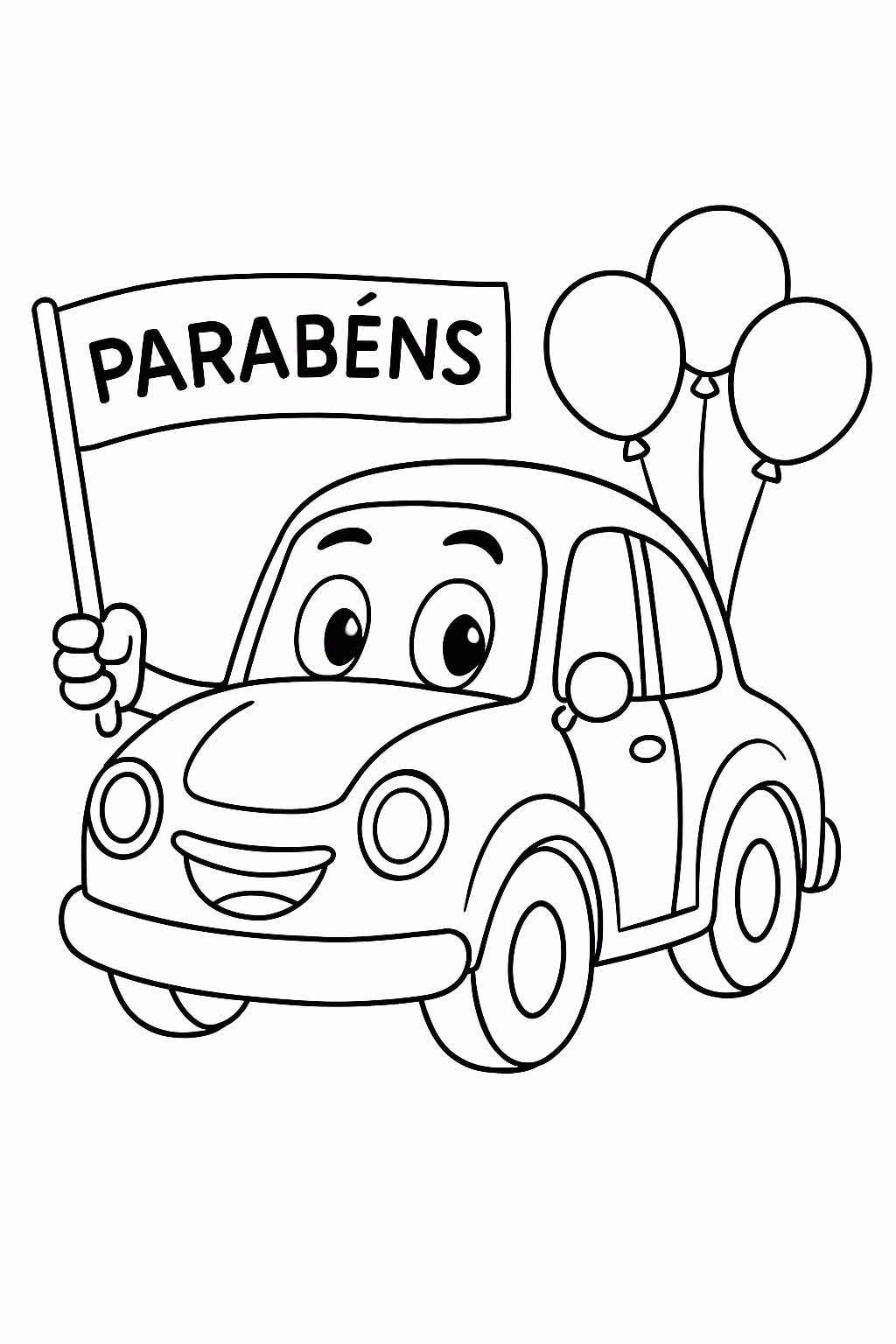 Cars faisca parabens para colorir — desenho para imprimir