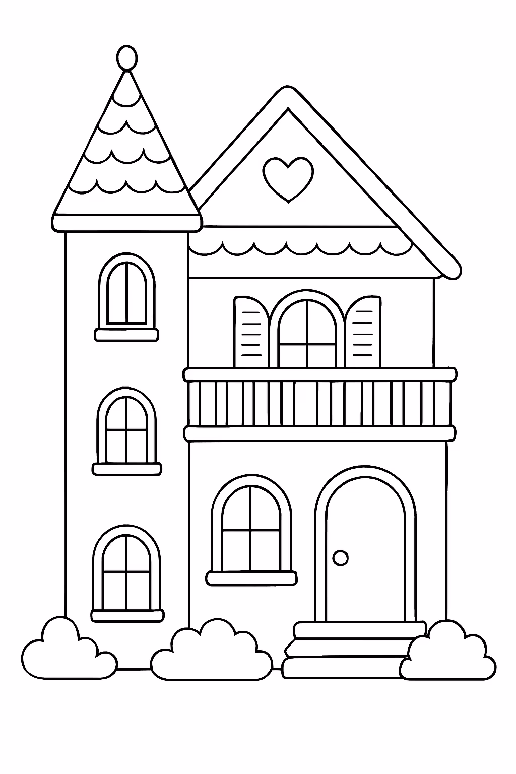 Casa da barbi para colorir — desenho para imprimir