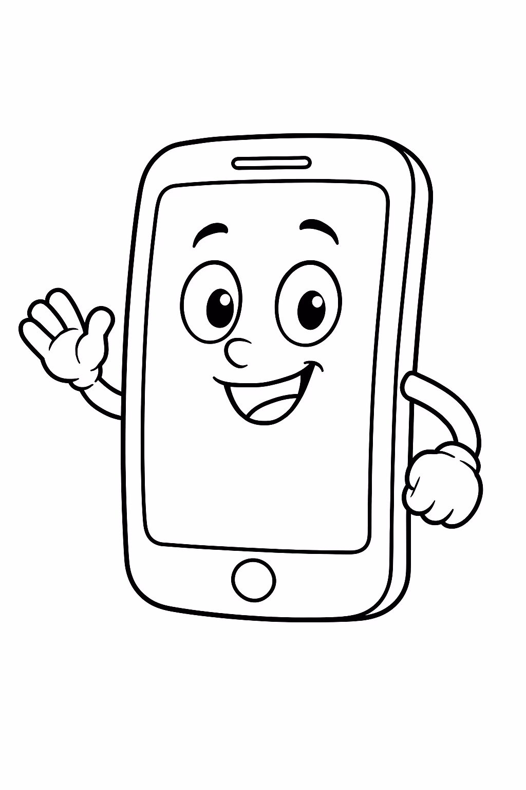 Celular para colorir — desenho para imprimir
