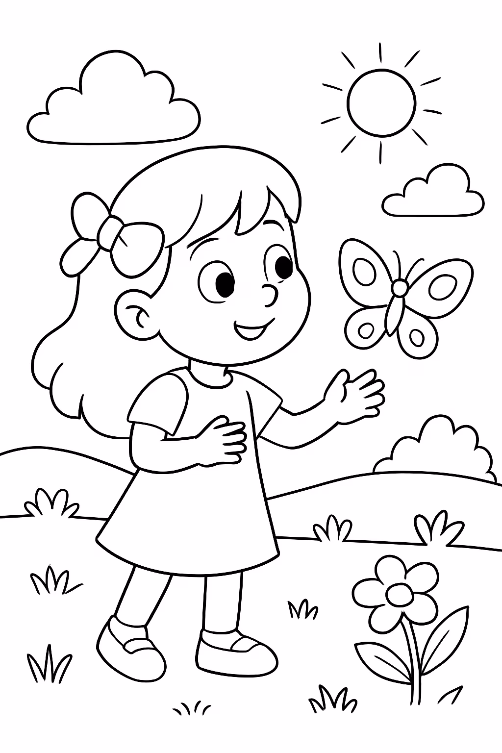 Certo dia para colorir — desenho para imprimir