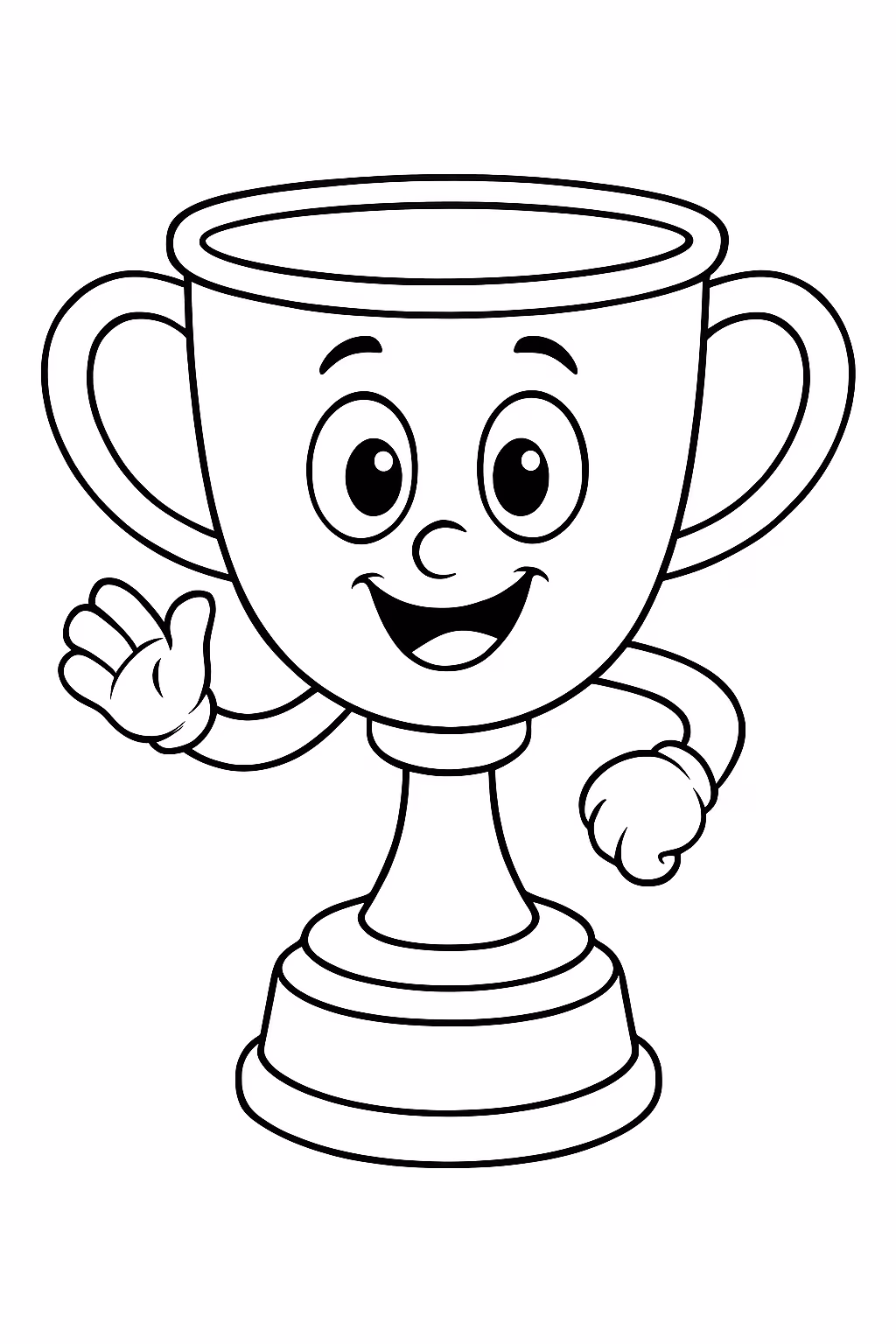 Copa para colorir — desenho para imprimir