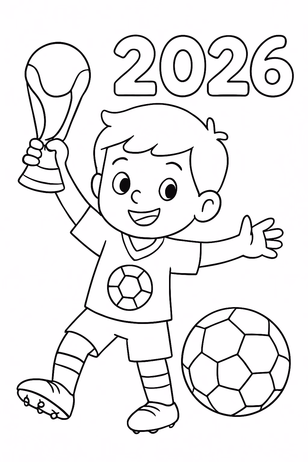 Copa do mundo para colorir — desenho para imprimir