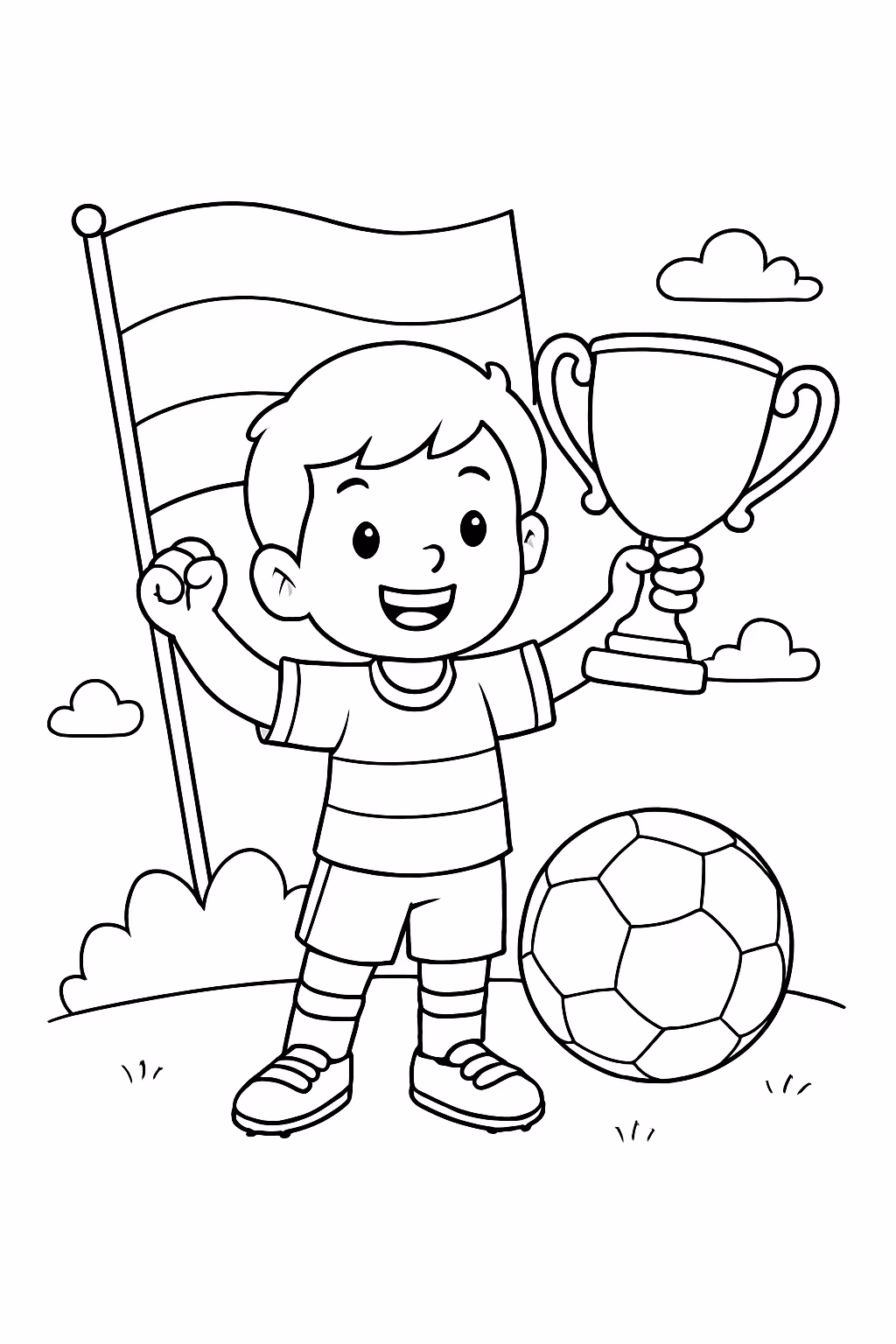 Copa do mundo para colorir — desenho para imprimir