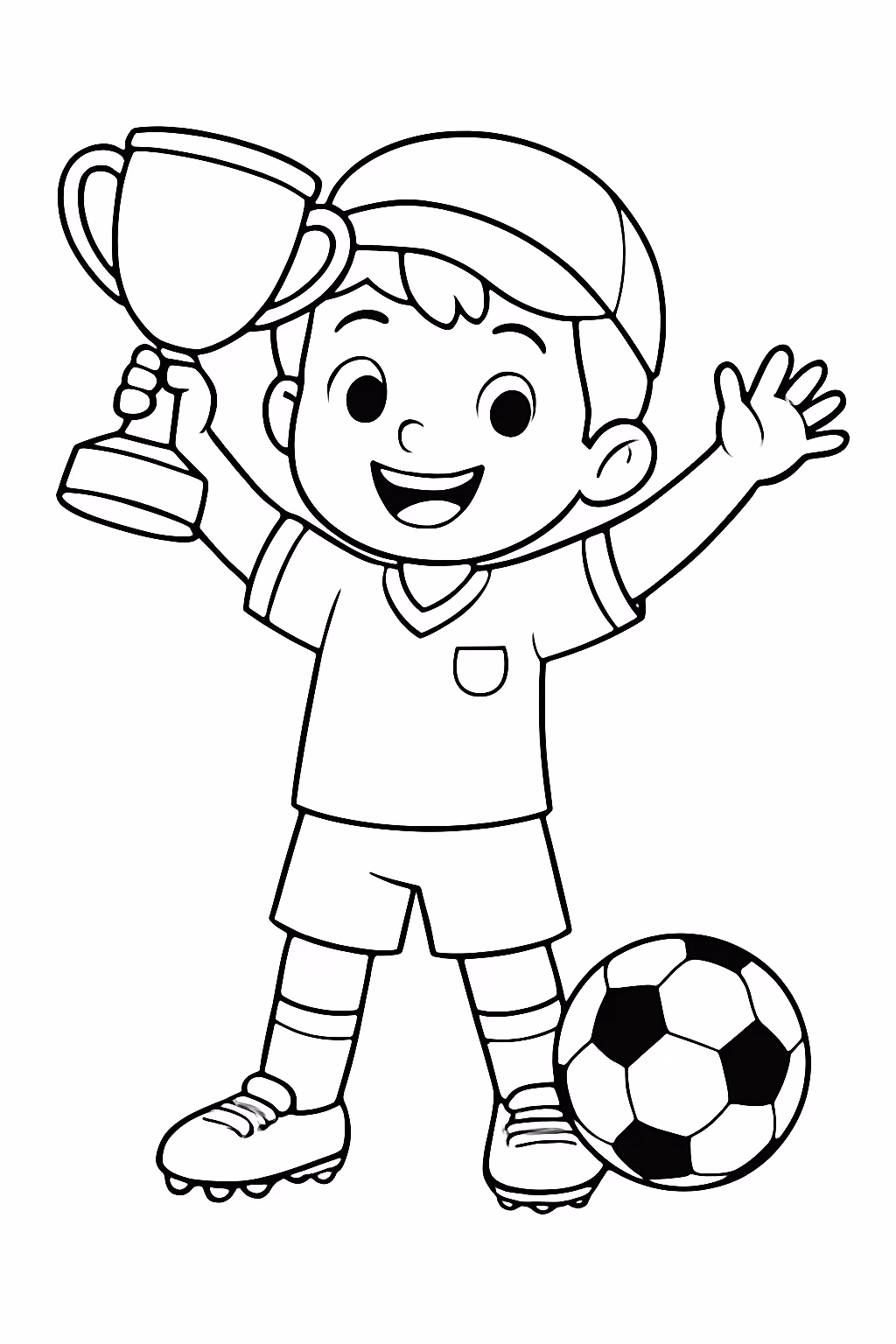 Copa do mundo desenhar e pintar para colorir — desenho para imprimir