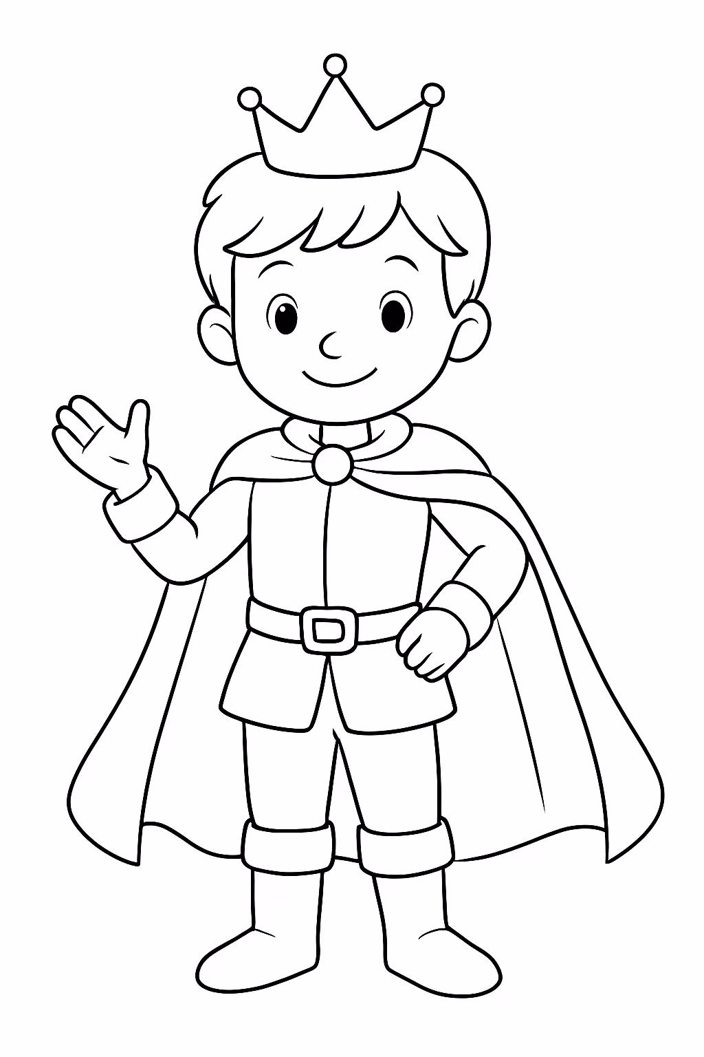 Criar um principe pequeno para colorir — desenho para imprimir