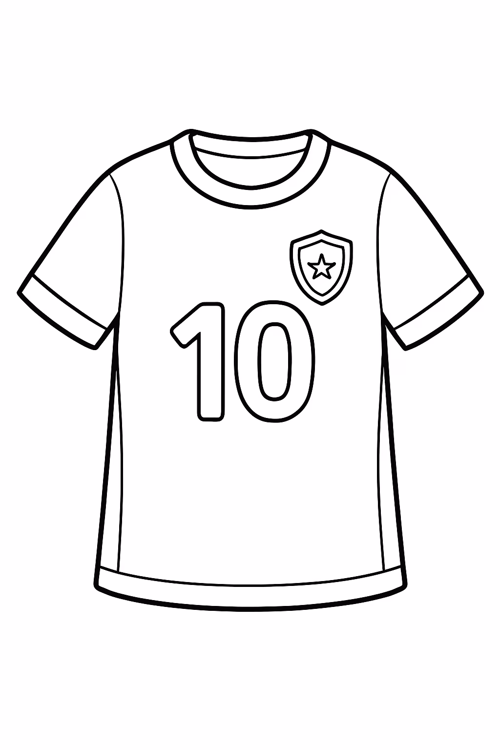 Crie a camisa do neimar para colorir — desenho para imprimir