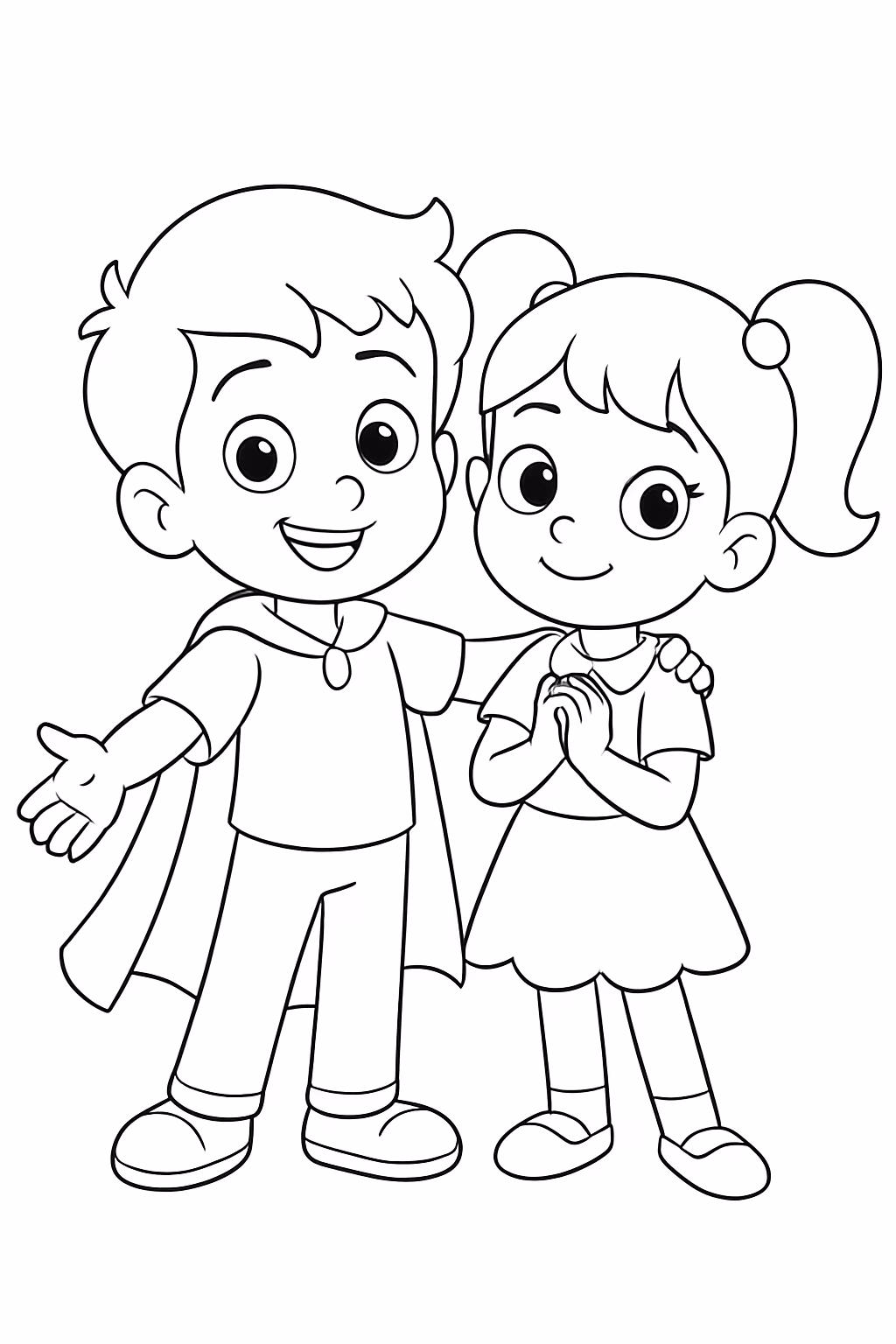 Crie do filme como magica do ollie e da ivye para colorir — desenho para imprimir
