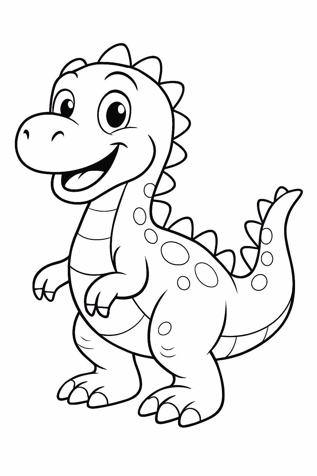 Crie um colorido de dinoosauro para colorir — desenho para imprimir
