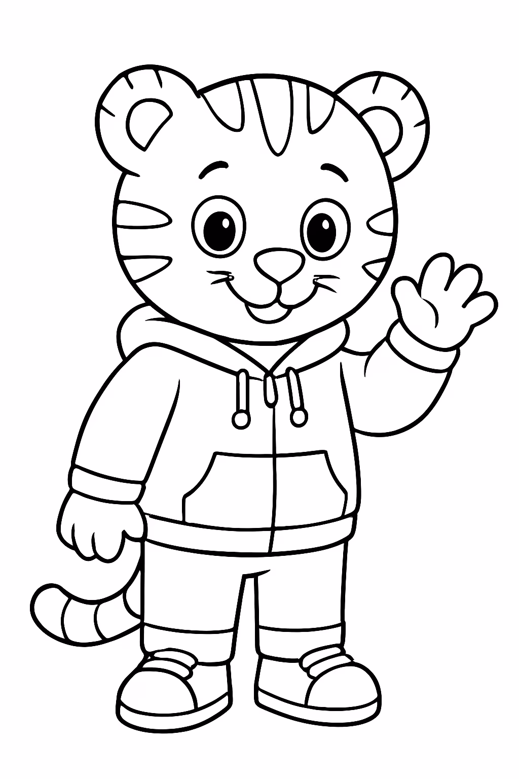 Daniel tigre para colorir — desenho para imprimir