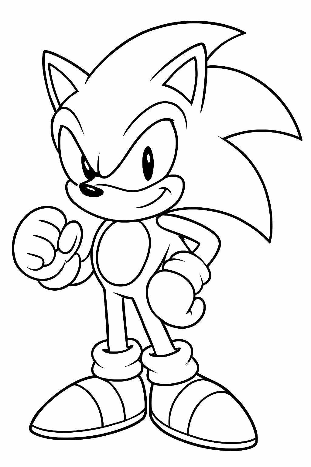 Dark sonic para colorir — desenho para imprimir