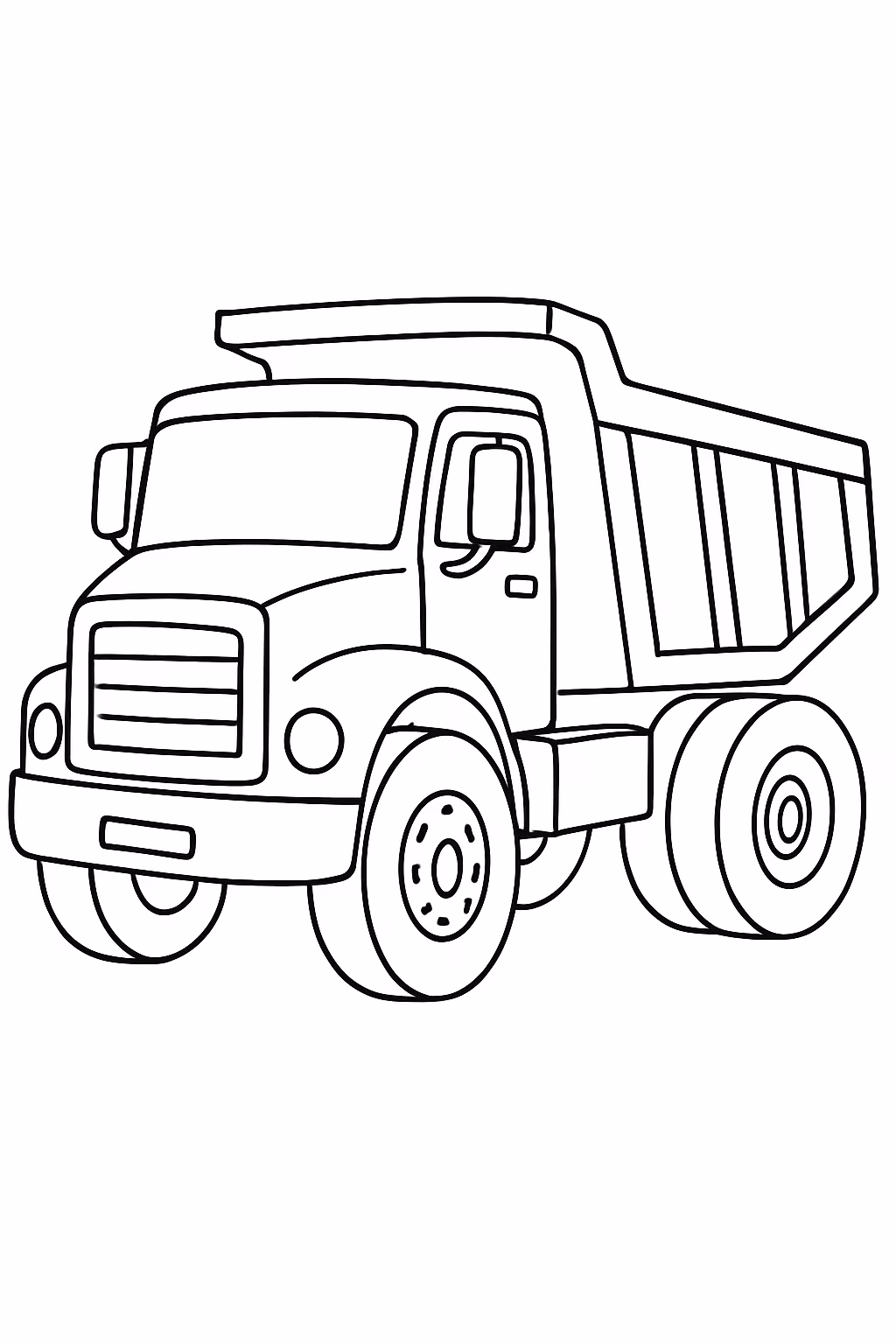 De caminhao realista para colorir — desenho para imprimir