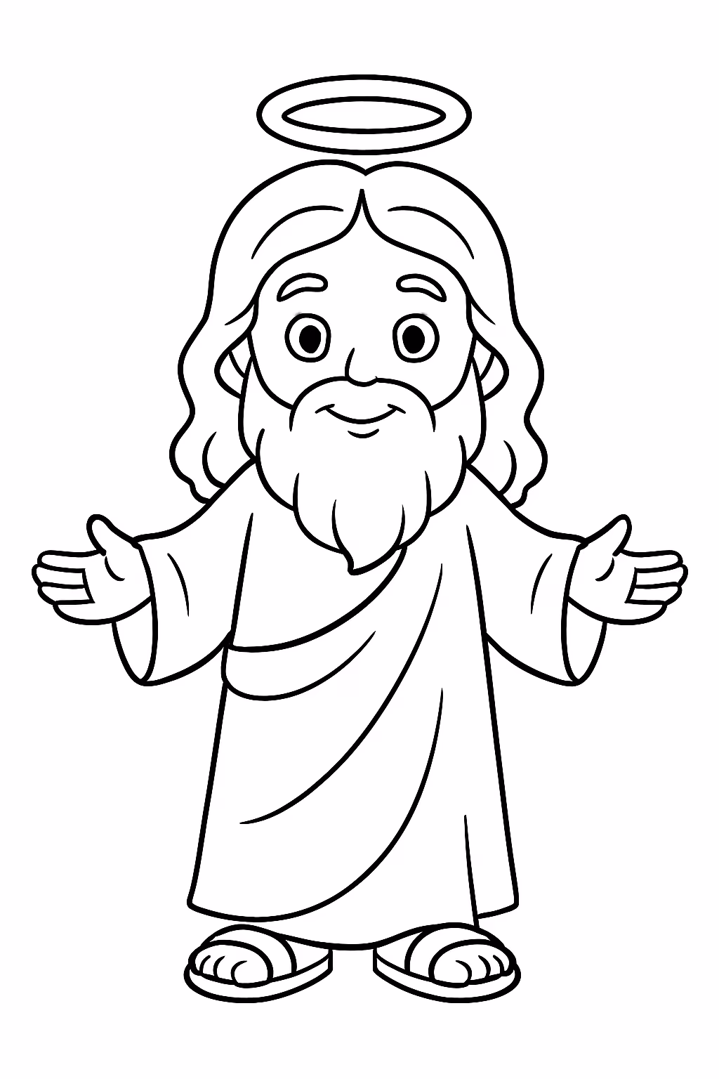 De deus para colorir — desenho para imprimir