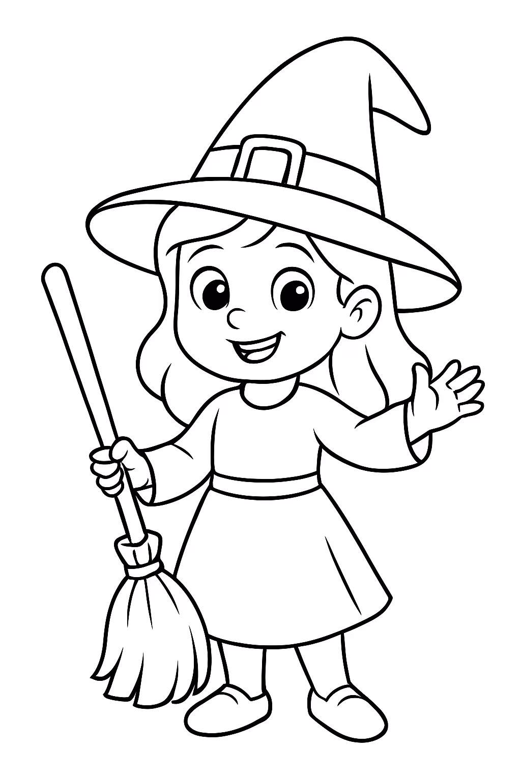Bruxas para colorir — desenho para imprimir