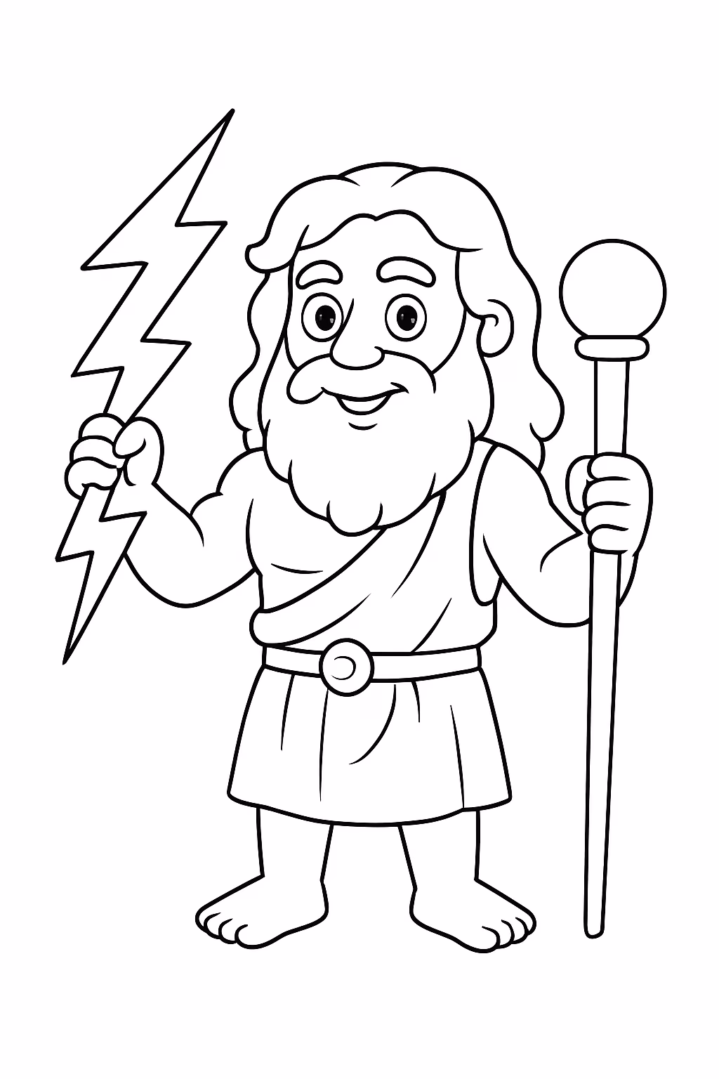 Deus para colorir — desenho para imprimir