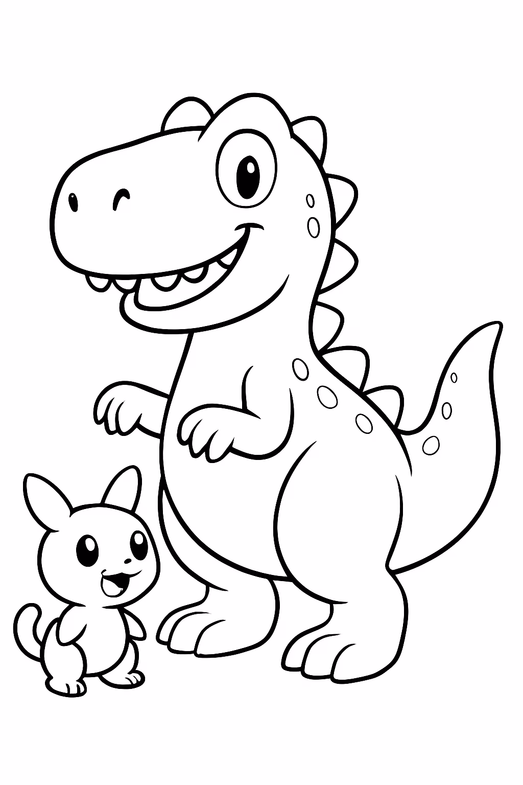 Dinossauro com pokemon para colorir — desenho para imprimir