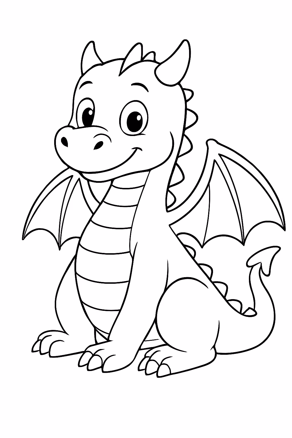 Dragao para colorir — desenho para imprimir