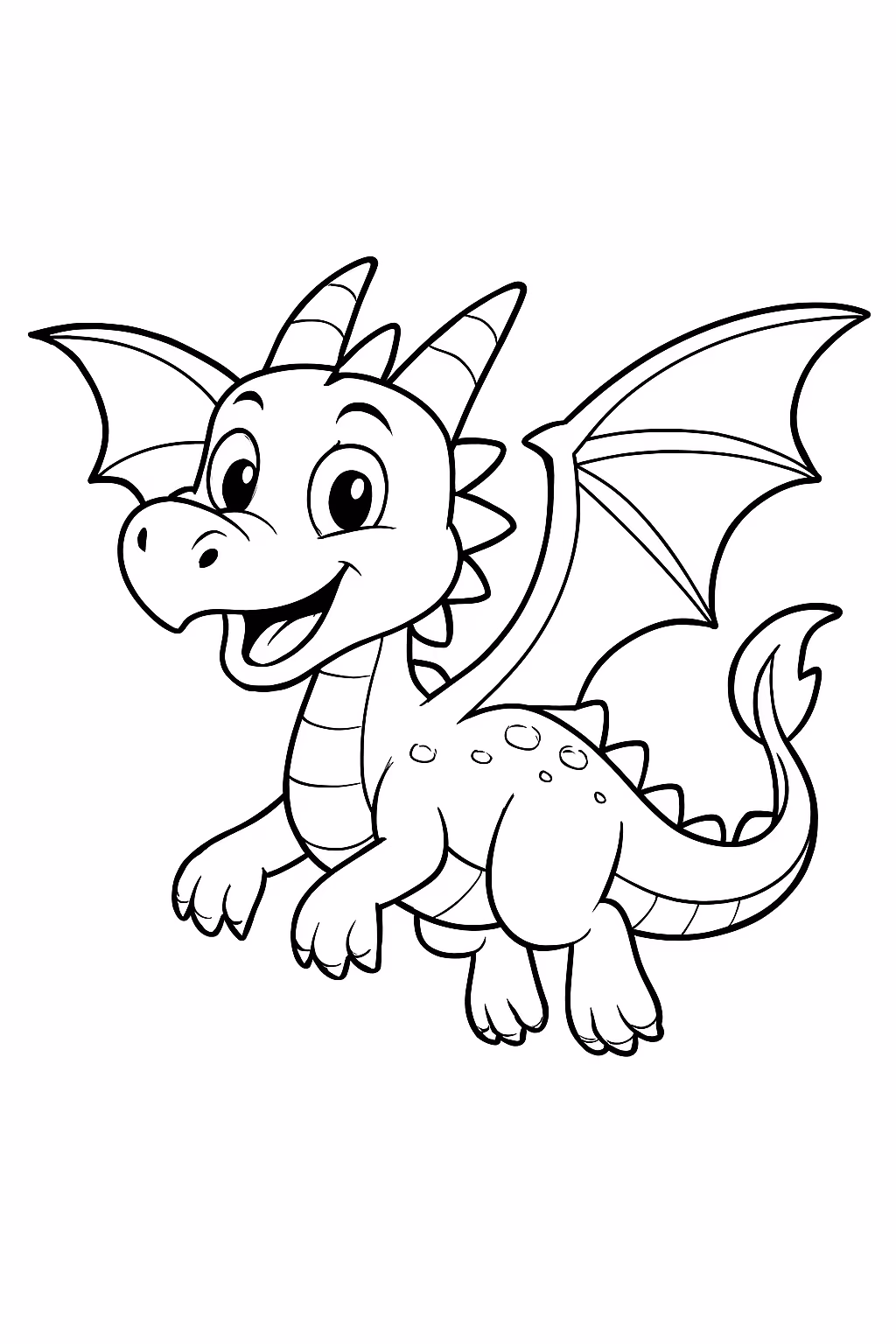 Dragao voador para colorir — desenho para imprimir