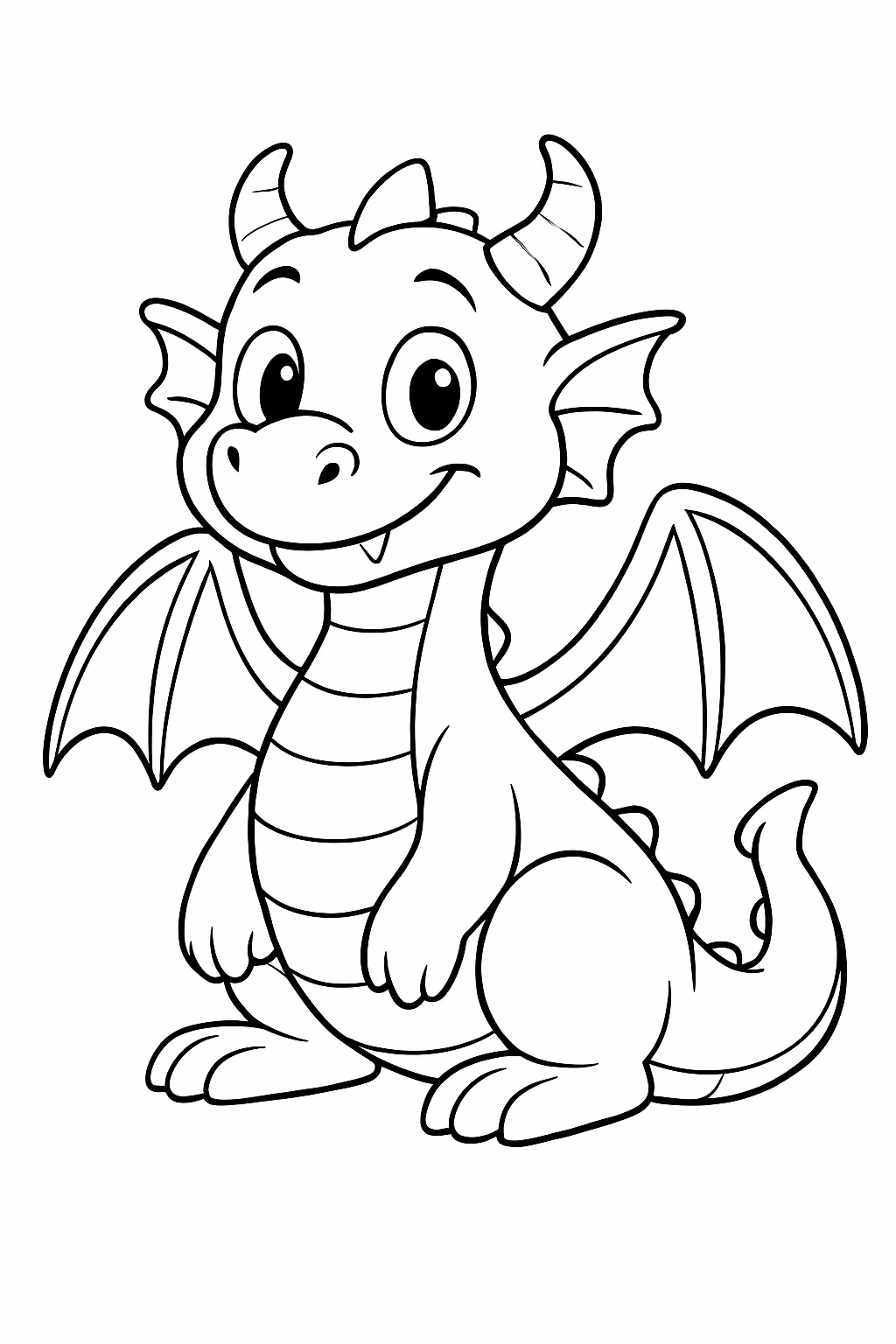 Dragon para colorir — desenho para imprimir