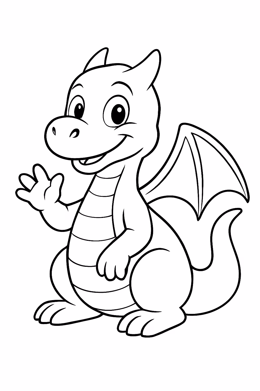 Dragon with no spikes para colorir — desenho para imprimir